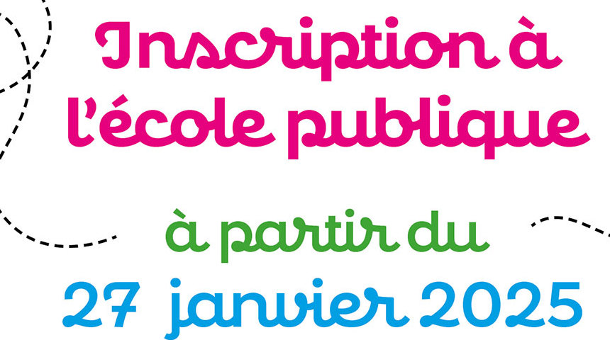 Affiche inscription école publique