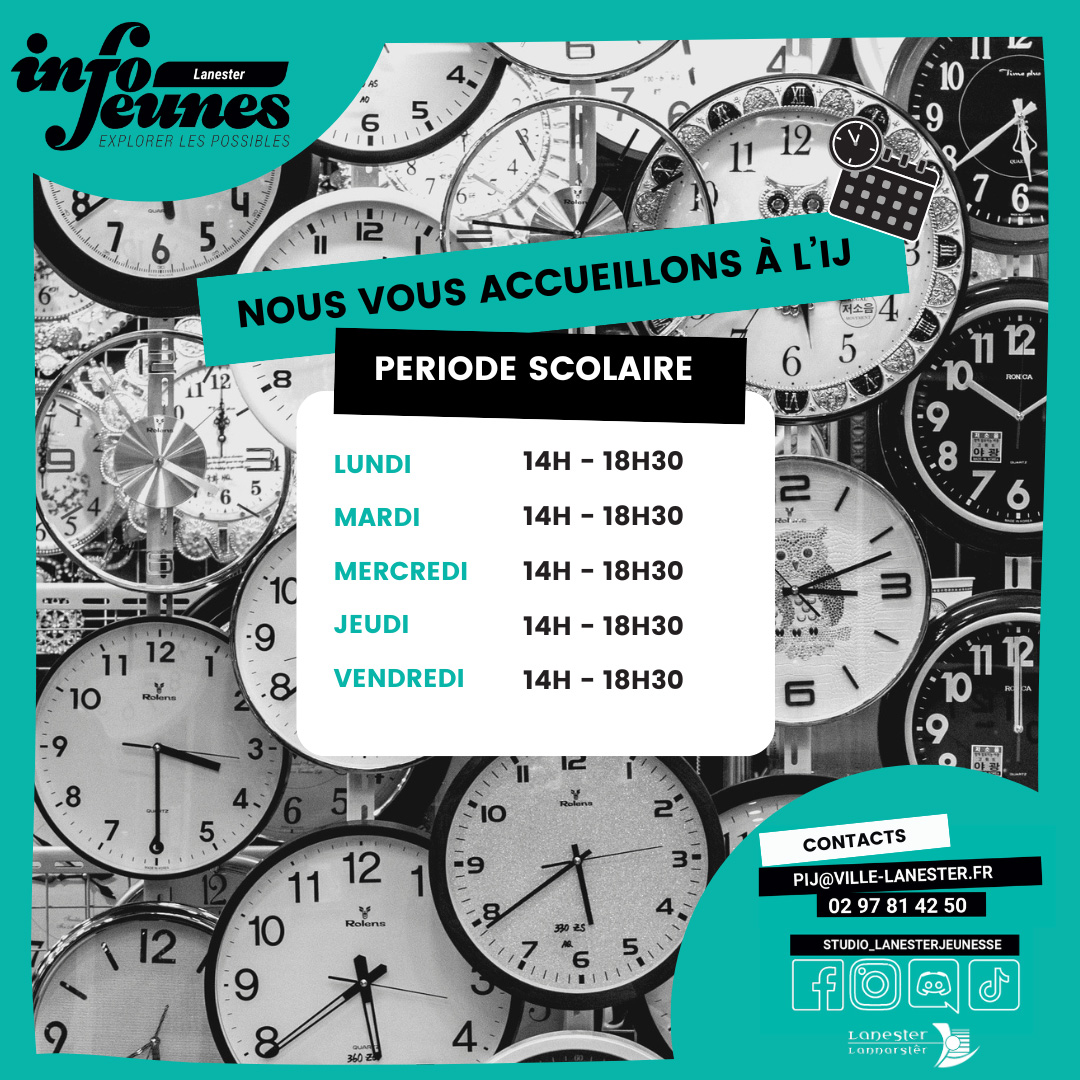 Horaires Info Jeunes Lanester